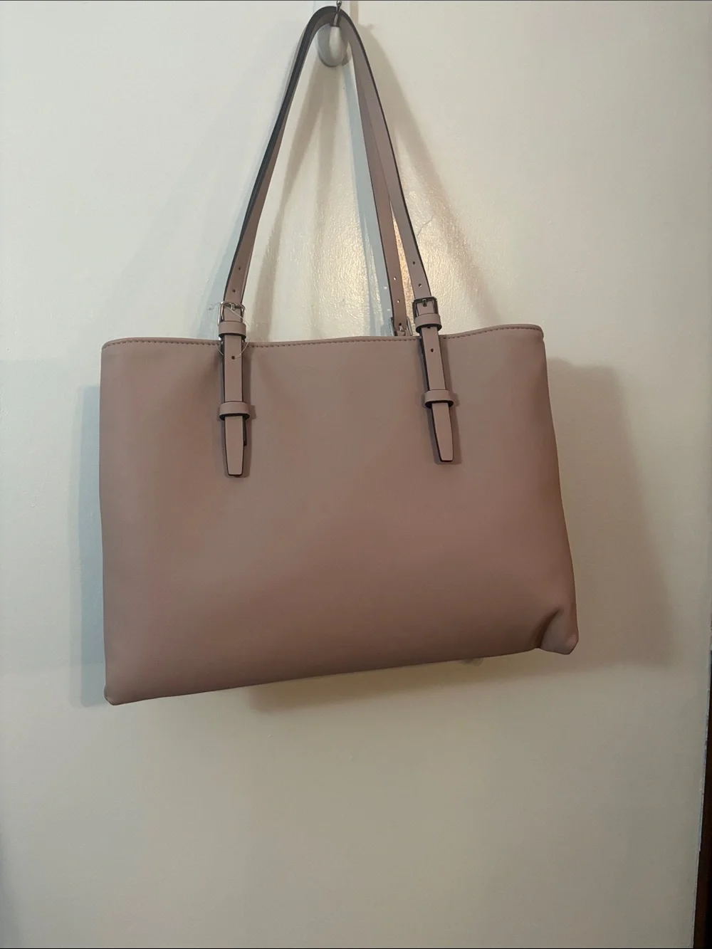 NEW WITH TAGS: Calvin Klein Mauve Pink Leather-Look Tote